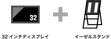32インチディスプレイとイーゼルスタンドセット